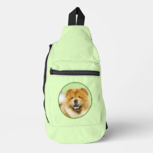 Sac À Bandoulière Chow Chow Peinture Rouge Roux Cute Chien original