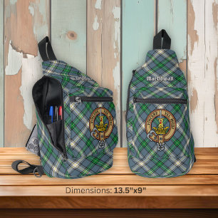 Sac À Bandoulière Cimier du clan MacDowall sur tartan