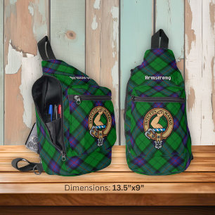 Sac À Bandoulière Clan Armstrong Crest sur Tartan