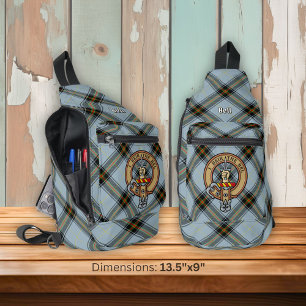 Sac À Bandoulière Clan Bell Crest sur Tartan