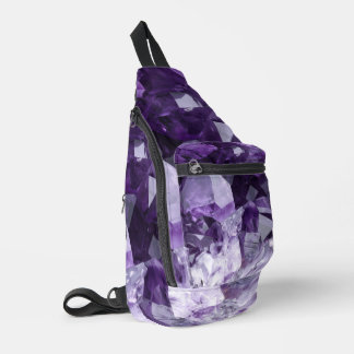 Sac À Bandoulière Cluster de cristal de guérison d'améthyste