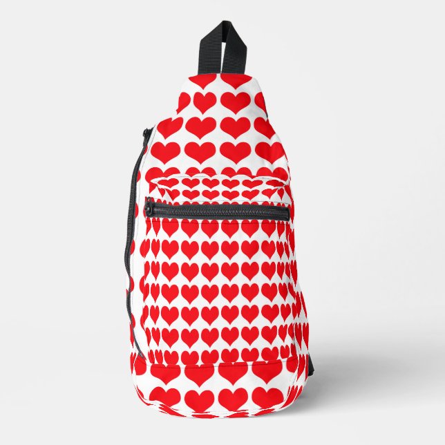 Sac À Bandoulière Coeurs rouges (Recto)