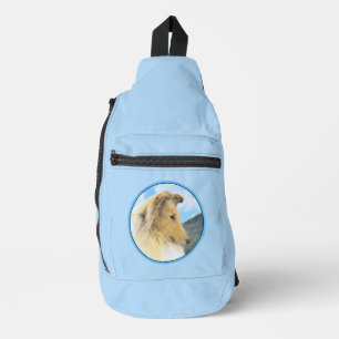 Sac À Bandoulière Collie Peinture Rough Sable Merle Original Chien A