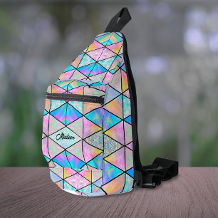Sac À Bandoulière Coloré holographique élégant