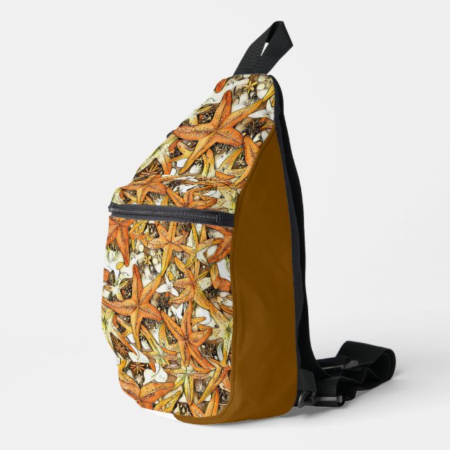 Sac À Bandoulière Conception de motif abstrait d'étoile de mer vibra (Coin droit)