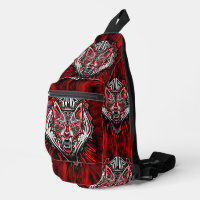 Conception de totem tribal Haida Loup