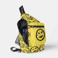 Cool Sardé Joyeux visage souriant motif jaune