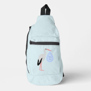 Sac À Bandoulière Cute Blue Baby Boy Stork