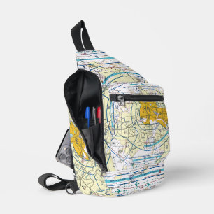 Sac À Bandoulière Dallas - Ft. Graphique d'itinéraire