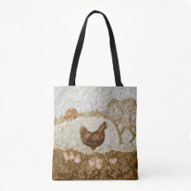 Sac à bandoulière de ferme de poulets - impression