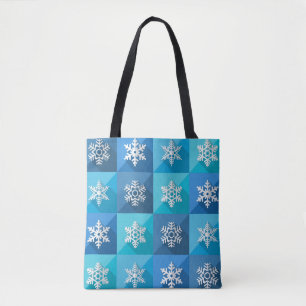 Sac à bandoulière de Noël flocon de neige bleu giv