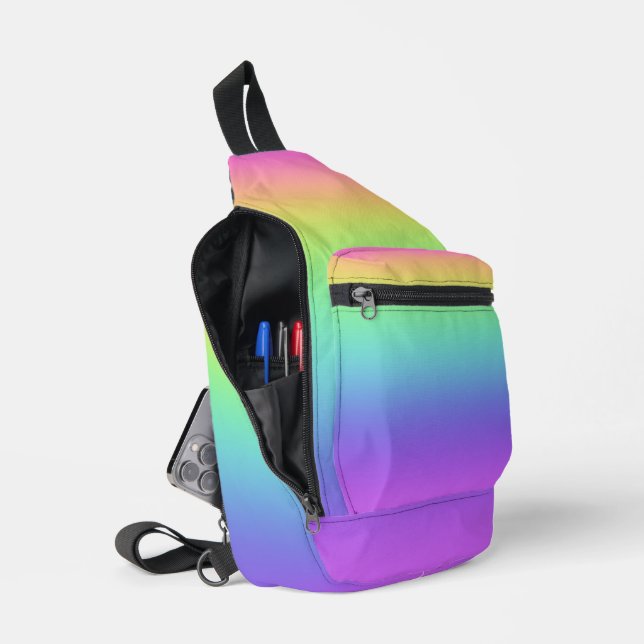 Sac À Bandoulière Dégradé arc-en-ciel (Ouvrir)