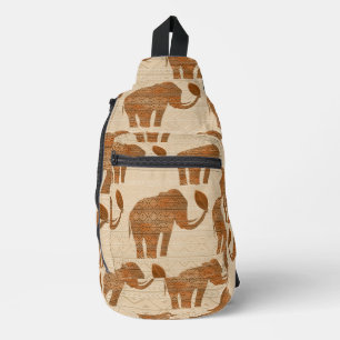 Sac À Bandoulière Design d'art tribal des éléphants