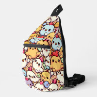 Design Motif de poulet de Chibi Cute