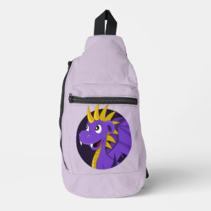 Sac À Bandoulière Dessin animé de dragon violet
