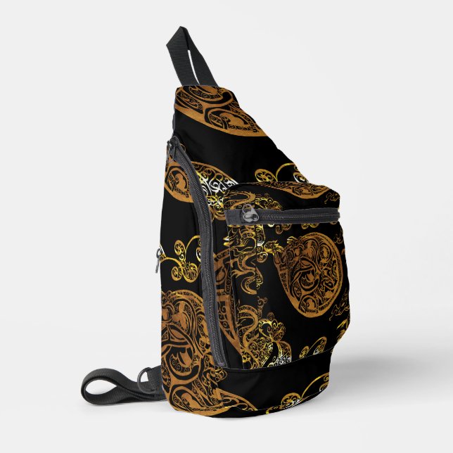 Sac À Bandoulière Dragon d'or (Coin gauche)