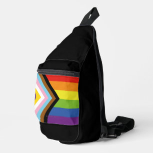 Sac À Bandoulière Drapeau de fierté intersexe de SlipperyJoe's fond 