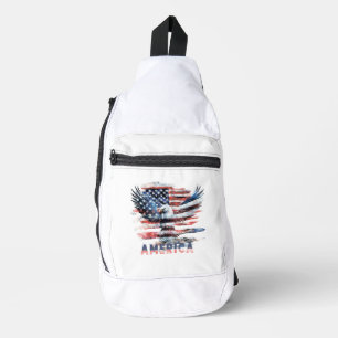 Sac À Bandoulière Drapeau des États-Unis. Amérique