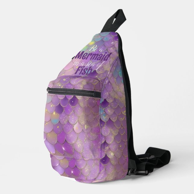 Sac À Bandoulière Écailles de sirène en or rose (Coin droit)