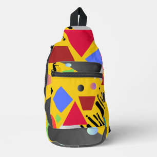 Sac À Bandoulière Élégant chic moderne style géométrique garçon
