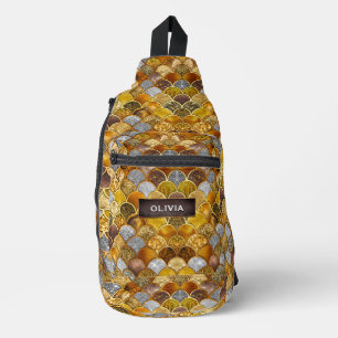 Sac À Bandoulière Élégantes échelles de sirène en or