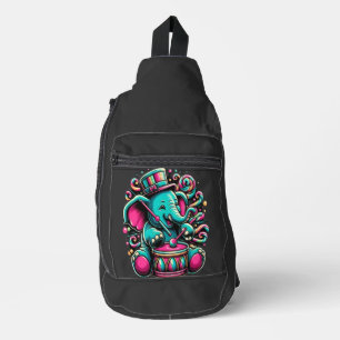 Sac À Bandoulière Élégantes Jambes éléphantes avec chapeau et tambou