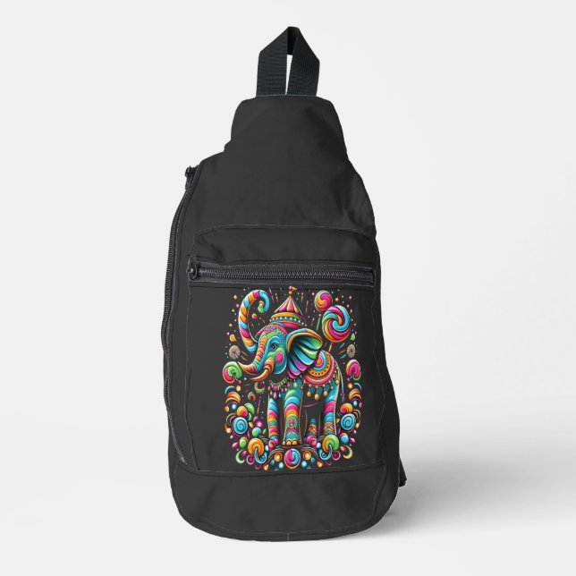 Sac À Bandoulière Eléphant Majestic dans un Casquette (Recto)