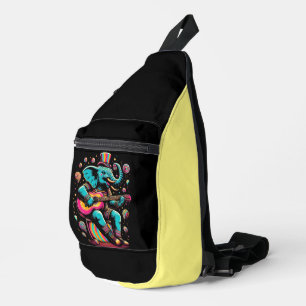 Sac À Bandoulière Eléphant musical en haut du chapeau