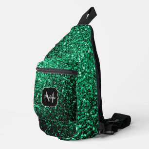 Sac À Bandoulière Émeraude vert faux parties scintillant scintille M
