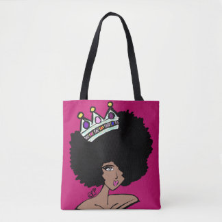 Sac à bandoulière en toile Afro Crown