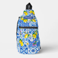 Eté majolica bleu Sicilienne agrumes méditerranéen