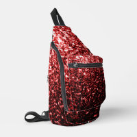 Faux éclats scintillants bling rouge foncé
