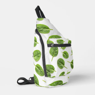 Sac À Bandoulière Feuille d'épinards bio Motif sans couture