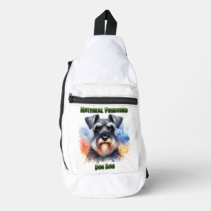 Sac À Bandoulière Fière Schnauzer sur la journée Purebred Dog