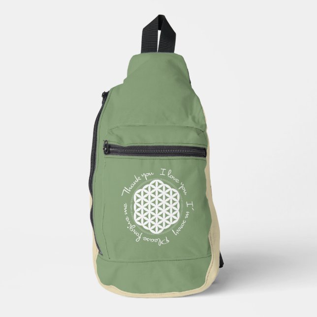 Sac À Bandoulière Fleur de la vie Ho'oponopono (Recto)