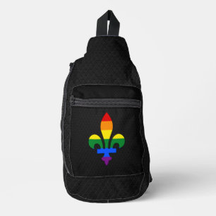 Sac À Bandoulière fleur-de-lis de fierté LGBT