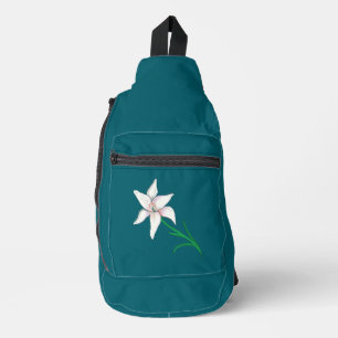 Sac À Bandoulière Fleur de lys blanche