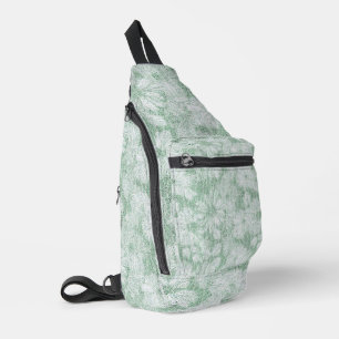 Sac À Bandoulière Fleur de Pâquerette Veloutée Vert Menthe