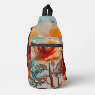 Sac À Bandoulière Fleur orange délicate