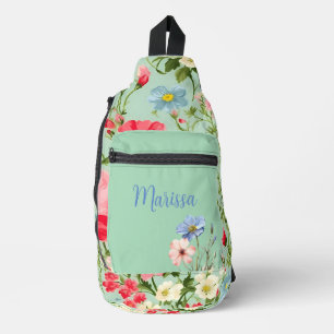 Sac À Bandoulière Fleur Sauvage Anglaise Élégante 
