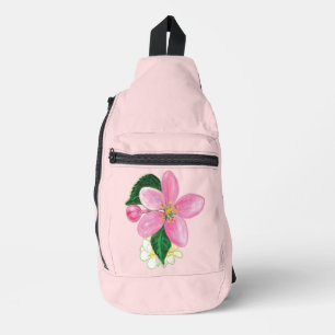 Sac À Bandoulière Fleurs roses d'un Nectarine Tree