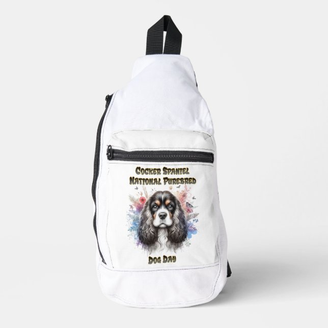 Sac À Bandoulière Floral American Cocker Spaniel (Recto)