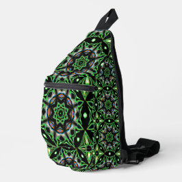 Sac À Bandoulière Formes Futures Metallic Vert Mandala