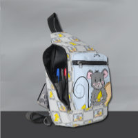 Fun Souris Manger Fromage Bleu Gris Sonnette