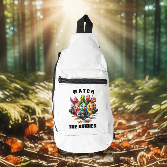 Sac À Bandoulière Funny Watch the Birdies (Watch the Birdies Birding Sling Bag Cover Photo)