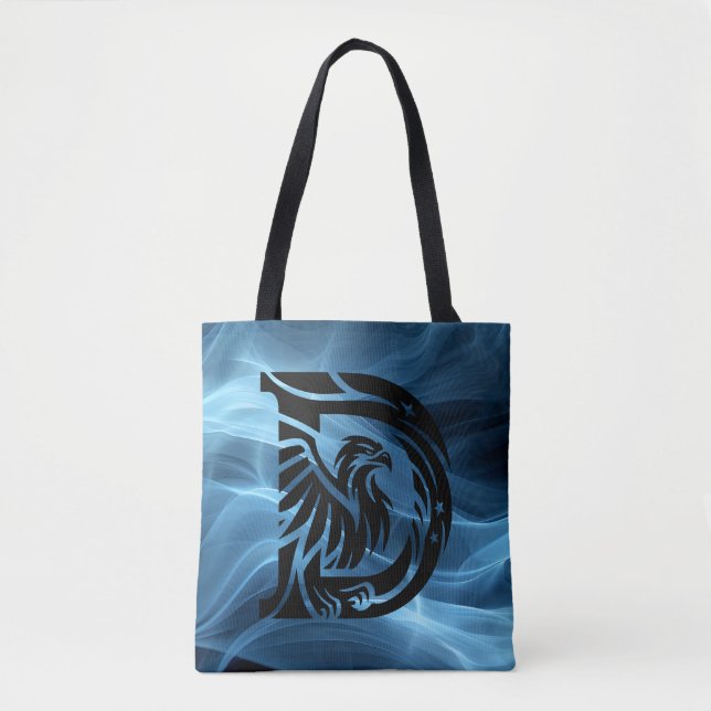 Sac À Bandoulière Grand Format Fumée Bleue Et Aigl (Devant)