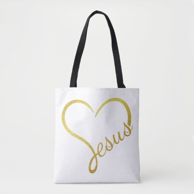 Sac à bandoulière grand format Jésus aimant (Devant)