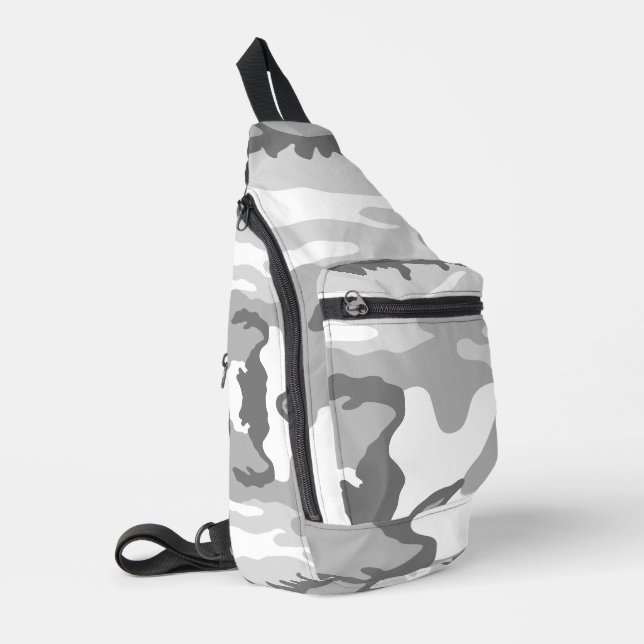 Sac À Bandoulière Gray Urban Military Camouflage Pattern (Coin gauche)