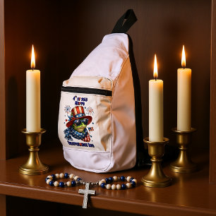 Sac À Bandoulière Grenouille patriotique : Fête de l'Indépendance de