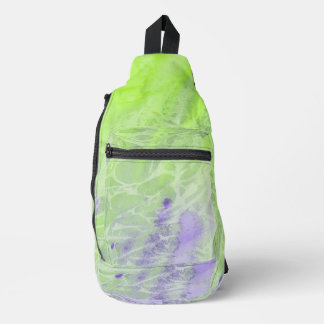 Sac À Bandoulière Harmonie Douce Verte et Lavande